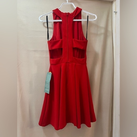 ⚫️ BOGO B Smart red summer girly flowy mini backless dress size 3 - Picture 5 of 6